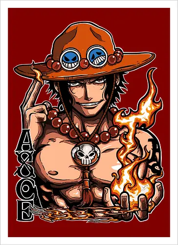 Fire Fist - Fire Fist, captain, monkey d ruffy, pirate, strohhut, strawhat, one, piraten, pirat, pirates, pirate, piece, schiff, boot, ship, ocean, ozean, meer, grandline, redline, north, east, south, west, blue, schatz, gold, ich werde der könig der piraten, nakama, abenteuer, crew, i will be the pirate king - Artprint