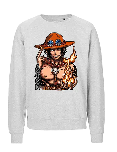 Fire Fist - Fire Fist, captain, monkey d ruffy, pirate, strohhut, strawhat, one, piraten, pirat, pirates, pirate, piece, schiff, boot, ship, ocean, ozean, meer, grandline, redline, north, east, south, west, blue, schatz, gold, ich werde der könig der piraten, nakama, abenteuer, crew, i will be the pirate king - Fairtrade Sweatshirt
