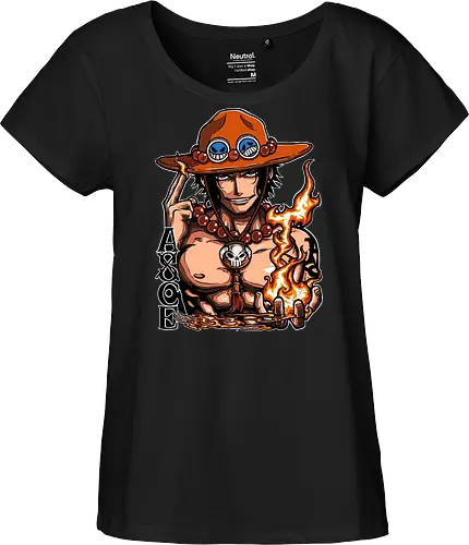 Fire Fist - Fire Fist, captain, monkey d ruffy, pirate, strohhut, strawhat, one, piraten, pirat, pirates, pirate, piece, schiff, boot, ship, ocean, ozean, meer, grandline, redline, north, east, south, west, blue, schatz, gold, ich werde der könig der piraten, nakama, abenteuer, crew, i will be the pirate king - Fairtrade Girl Shirt