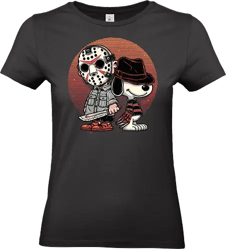 Horror Buddies - Movie, horror, horror movie, villain, classic, cute, funny, cartoons, comics, mash up - Standard T-Shirt (Women)