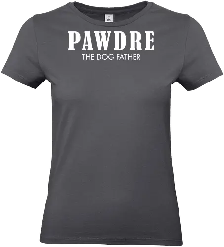 PAWDRE THE DOGFATHER - parody, humor, typography, dog, pun, text design, wordplay, poster, minimalistic - Standard T-Shirt (Women)