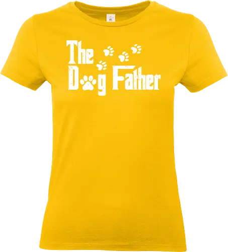 The Dog Father - graphic, typography, paw prints, theme, title, dog, humor, text, design - Standard T-Shirt (Women)
