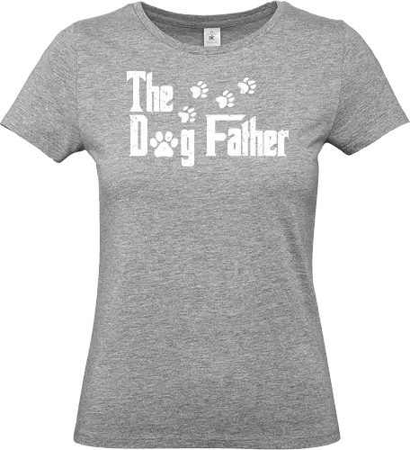 The Dog Father - graphic, typography, paw prints, theme, title, dog, humor, text, design - Standard T-Shirt (Women)