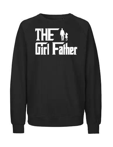 The Girl Fathe - father, daughter, relationship, silhouette, bond, family, typography, graphic design, parenting - Fairtrade Sweatshirt