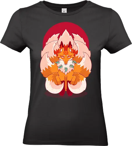 KITSUNE - kitsune, japan, japanese, fox, nine tailed fox, asian, spirit, spiritual - Standard T-Shirt (Women)