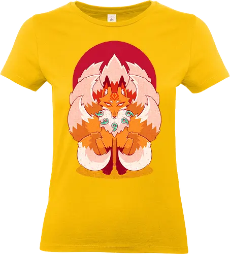 KITSUNE - kitsune, japan, japanese, fox, nine tailed fox, asian, spirit, spiritual - Standard T-Shirt (Women)