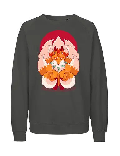 KITSUNE - kitsune, japan, japanese, fox, nine tailed fox, asian, spirit, spiritual - Fairtrade Sweatshirt