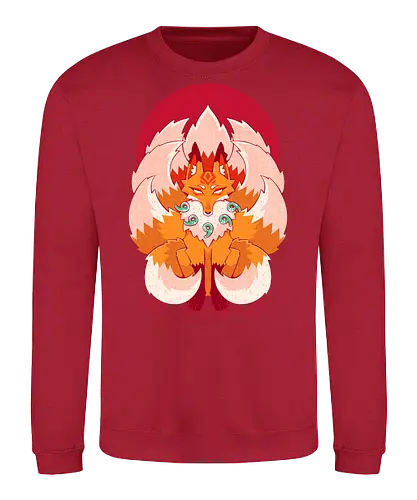 KITSUNE - kitsune, japan, japanese, fox, nine tailed fox, asian, spirit, spiritual - Sweatshirt
