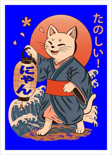 ukiyo-e style cat – japanese