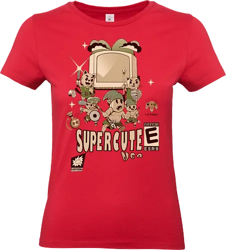 Super Cute N64 Warriors - retro game squad, cute warrior fight, chibi fantasy quest, vintage hero team, pixel art vibe, super cartridge style, adventure cat army, multiplayer cute game, kawaii battle force, funny game chaos, old school legend, cartridge kid power, 90s gamer love, n64 couch fun - Standard T-Shirt (Women)
