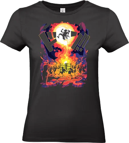 freedom warrior - chibi, cute, kawaii, Pirate, japan, anime, manga, animation, funny - Standard T-Shirt (Women)