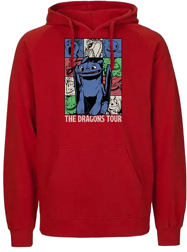 Dragons Tour Movie - Dragon, Viking, Vikings, Adventure, Fantasy, Mythical, Mythology, Mythological Creatures, Cute, Fun, Funny, Poster, Movie, Animation, Musical, Music, Music Tour, Show, Tour, World Tour - Fairtrade Hoodie