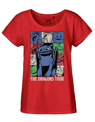 Dragons Tour Movie - Dragon, Viking, Vikings, Adventure, Fantasy, Mythical, Mythology, Mythological Creatures, Cute, Fun, Funny, Poster, Movie, Animation, Musical, Music, Music Tour, Show, Tour, World Tour - Fairtrade Girl Shirt