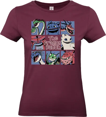The Dragon Bunch - Dragon, Viking, Vikings, Adventure, Fantasy, Mythical, Mythology, Mythological Creatures, Cute, Fun, Funny, Poster, Movie, Animation, Tv Show - Standard T-Shirt (Women)