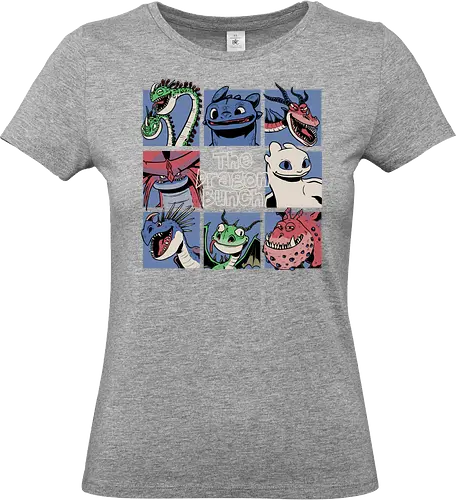 The Dragon Bunch - Dragon, Viking, Vikings, Adventure, Fantasy, Mythical, Mythology, Mythological Creatures, Cute, Fun, Funny, Poster, Movie, Animation, Tv Show - Standard T-Shirt (Women)