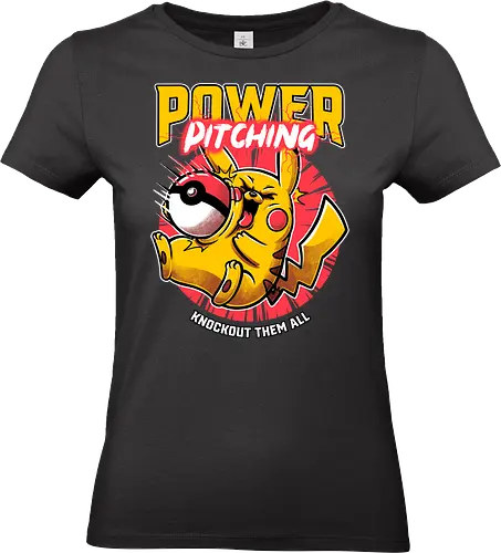Power Pitcher Ball Anime - retro, vintage, game, video game, electric, eletricity, pet, adventure, fantasy, funny, lightning, poster, classic - Standard T-Shirt (Women)