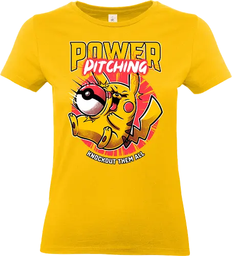 Power Pitcher Ball Anime - retro, vintage, game, video game, electric, eletricity, pet, adventure, fantasy, funny, lightning, poster, classic - Standard T-Shirt (Women)