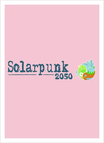 Solarpunk 2050 Logo und Text