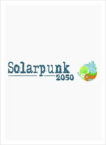 Solarpunk 2050 Logo und Text