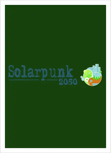 Solarpunk 2050 Logo und Text