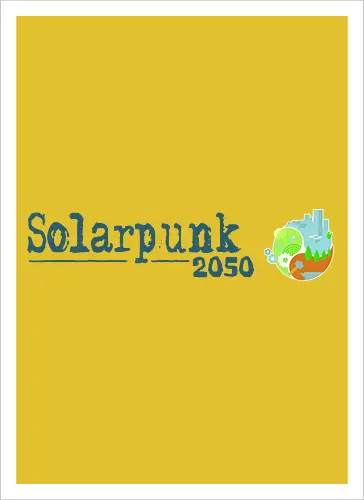 Solarpunk 2050 Logo und Text