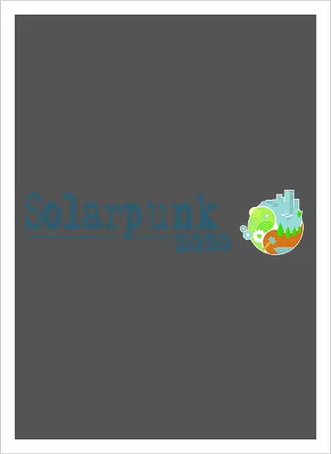 Solarpunk 2050 Logo und Text