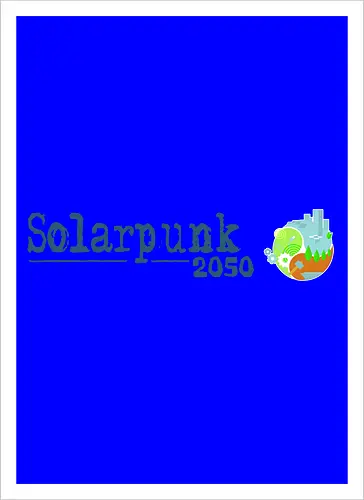 Solarpunk 2050 Logo und Text