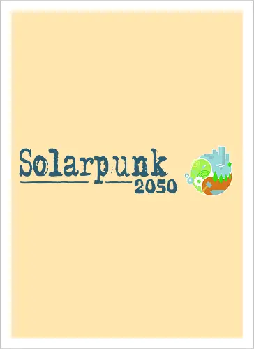 Solarpunk 2050 Logo und Text