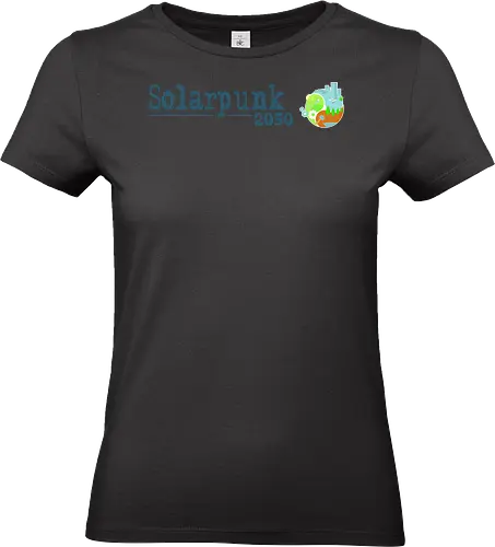 Solarpunk 2050 Logo und Text - Solarpunk, TTRPG, Rollenspiel, Utopie - Standard T-Shirt (Women)