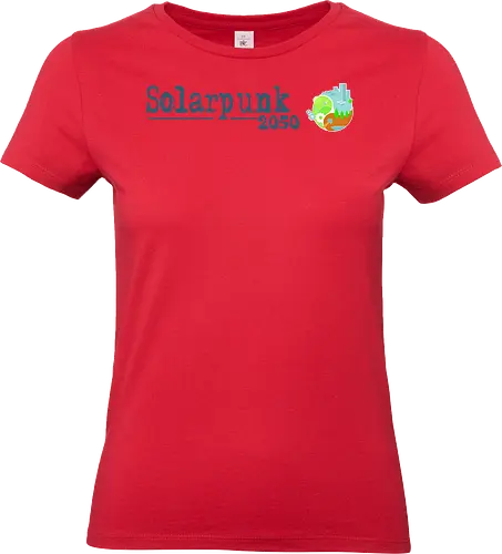 Solarpunk 2050 Logo und Text - Solarpunk, TTRPG, Rollenspiel, Utopie - Standard T-Shirt (Women)