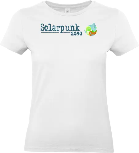 Solarpunk 2050 Logo und Text - Solarpunk, TTRPG, Rollenspiel, Utopie - Standard T-Shirt (Women)