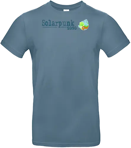 Solarpunk 2050 Logo und Text - Solarpunk, TTRPG, Rollenspiel, Utopie - Standard T-Shirt