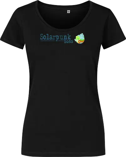 Solarpunk 2050 Logo und Text