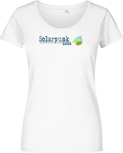 Solarpunk 2050 Logo und Text