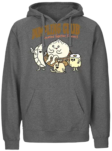 Dumpling Club - bao, dumpling, xiao long bao, gyoza, dim sum, funny, humor, steamed - Fairtrade Hoodie