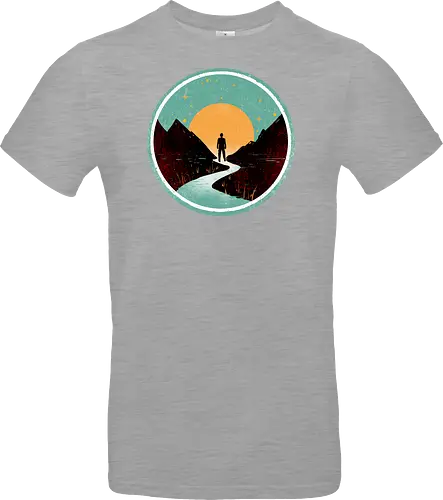 The wanderer - nature, summer, camping, outdoors, poetic, simple design - Standard T-Shirt