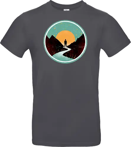 The wanderer - nature, summer, camping, outdoors, poetic, simple design - Standard T-Shirt