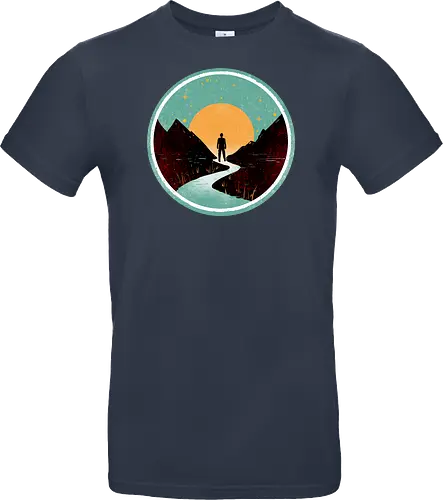 The wanderer - nature, summer, camping, outdoors, poetic, simple design - Standard T-Shirt