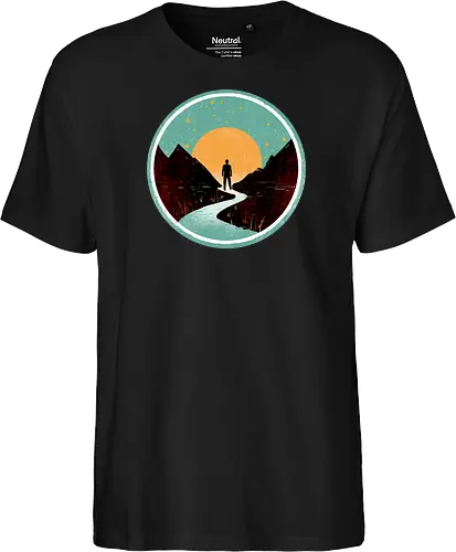 The wanderer - nature, summer, camping, outdoors, poetic, simple design - Fairtrade T-Shirt