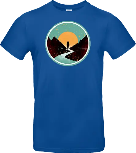 The wanderer - nature, summer, camping, outdoors, poetic, simple design - Standard T-Shirt