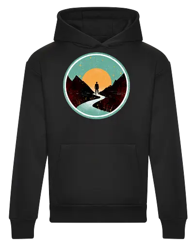 The wanderer - nature, summer, camping, outdoors, poetic, simple design - Heavyweight Hoodie