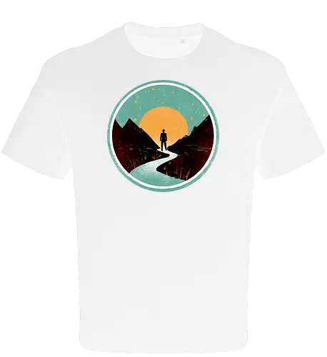The wanderer - nature, summer, camping, outdoors, poetic, simple design - Oversize T-Shirt