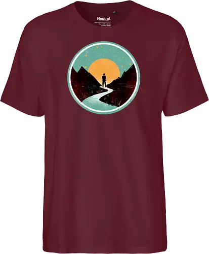 The wanderer - nature, summer, camping, outdoors, poetic, simple design - Fairtrade T-Shirt