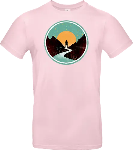 The wanderer - nature, summer, camping, outdoors, poetic, simple design - Standard T-Shirt