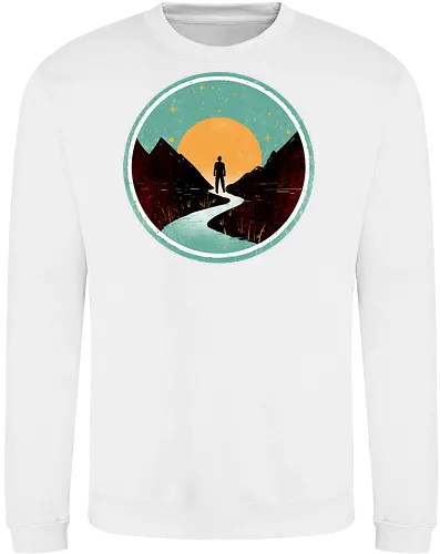 The wanderer - nature, summer, camping, outdoors, poetic, simple design - Sweatshirt