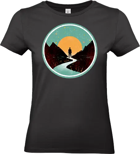 The wanderer - nature, summer, camping, outdoors, poetic, simple design - Standard T-Shirt (Women)