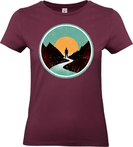 The wanderer - nature, summer, camping, outdoors, poetic, simple design - Standard T-Shirt (Women)