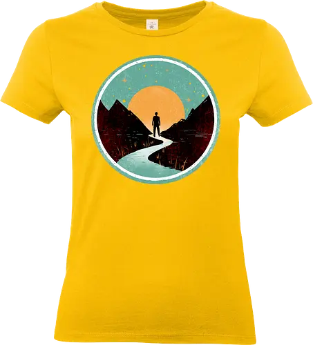 The wanderer - nature, summer, camping, outdoors, poetic, simple design - Standard T-Shirt (Women)