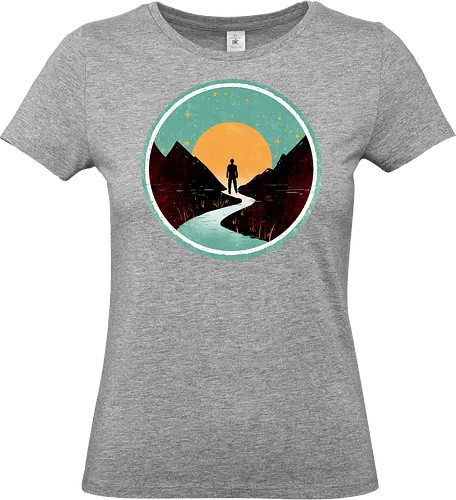The wanderer - nature, summer, camping, outdoors, poetic, simple design - Standard T-Shirt (Women)