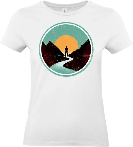 The wanderer - nature, summer, camping, outdoors, poetic, simple design - Standard T-Shirt (Women)